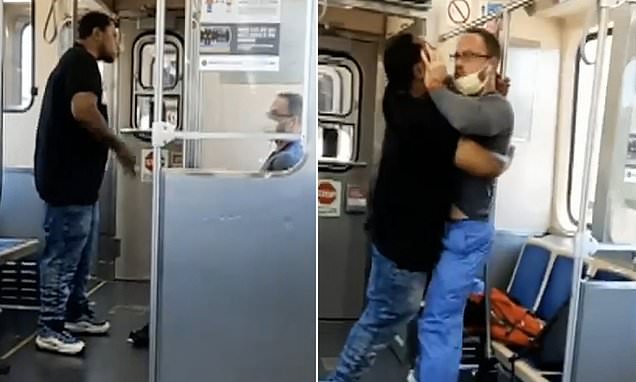 Άγριο ξύλο στο μετρό – Συνωμοσιολόγος επιτίθεται σε νοσοκόμο και του λέει ότι φταίει για τον κορωνοϊό (Video) - Media