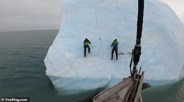 Εξερευνητές σκαρφάλωσαν επάνω σε παγόβουνο και εκείνο αναποδογύρισε και τους ρούφηξε η παγωμένη θάλασσα (Video)  - Media