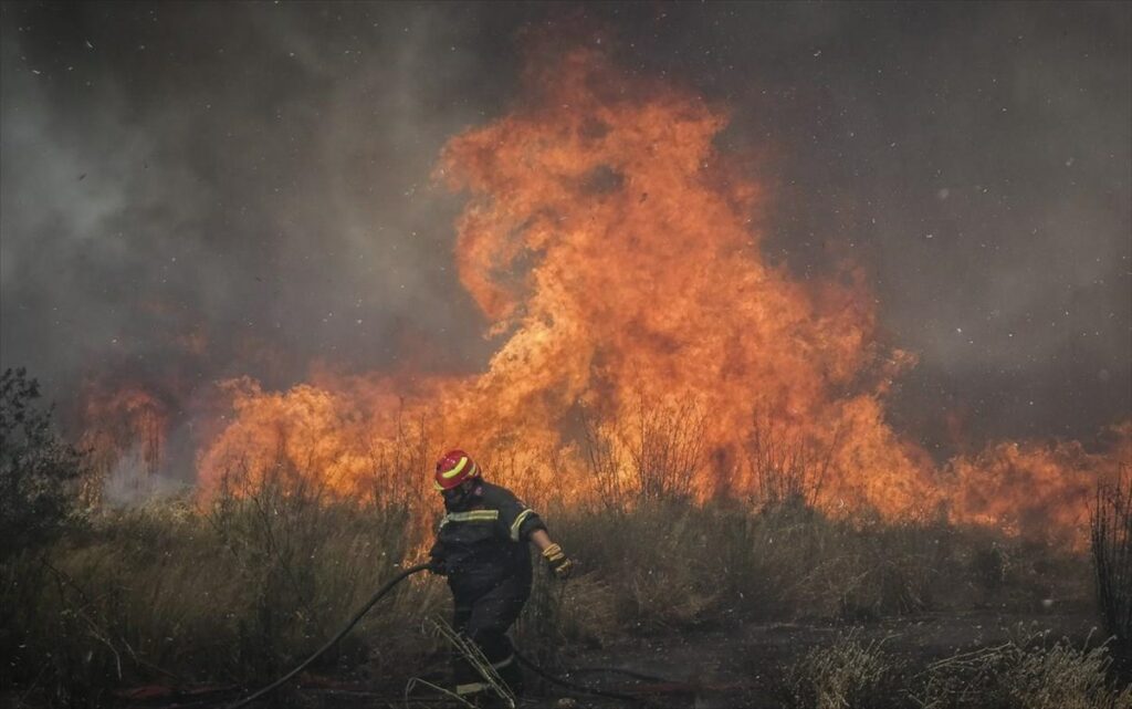 Αίγινα: Πυρκαγιά στον Μαραθώνα - Media