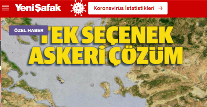 Yeni Safak: Στρατιωτική λύση για τα εξοπλισθέντα νησιά της Ελλάδας - Media