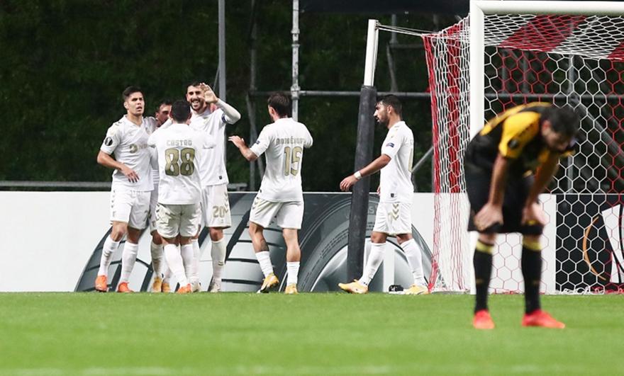 Europa League: «Βαρύ» 3-0 από Μπράγκα η ΑΕΚ, βραχυκύκλωσε τον ΠΑΟΚ η Ομόνοια στο 1-1 της Τούμπας - Media