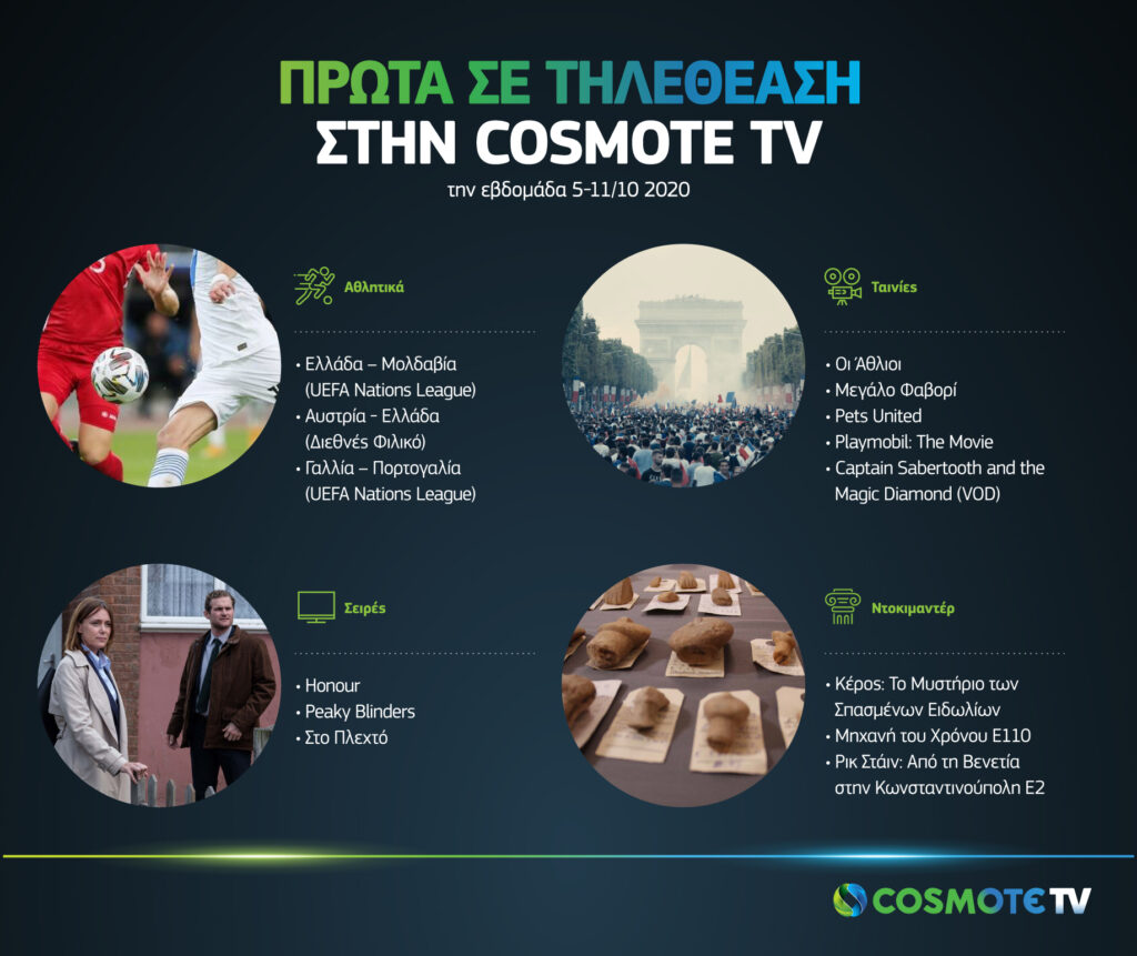COSMOTE TV: Οι δημοφιλέστεροι τίτλοι την εβδομάδα 5-11/10 - Media