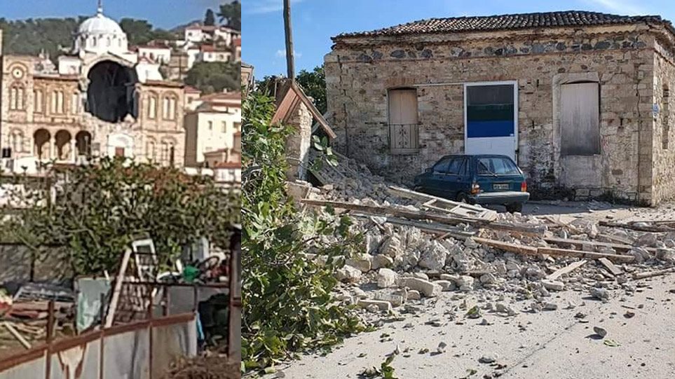Σεισμός - Σάμος: Έπεσε εκκλησία στο Καρλόβασι (Photo)  - Media