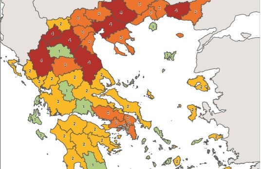 Κορωνοϊός: Αυτός είναι ο νέος χάρτης υγειονομικής ασφάλειας - Ποιες περιοχές αλλάζουν επίπεδο συναγερμού - Media