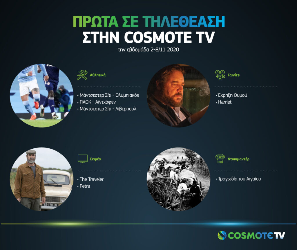 COSMOTE TV: Οι κορυφαίοι τίτλοι της εβδομάδας 2-8/11 - Media