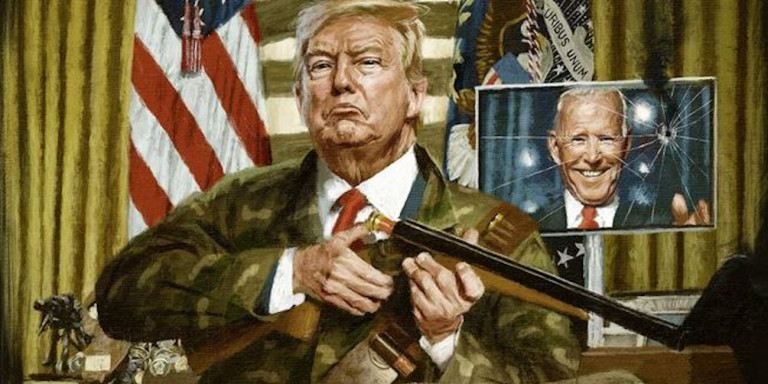 «Ο καταληψίας»: Tο εξώφυλλο του Spiegel με τον οπλισμένο Τραμπ ταμπουρωμένο στο Οβάλ Γραφείο  - Media
