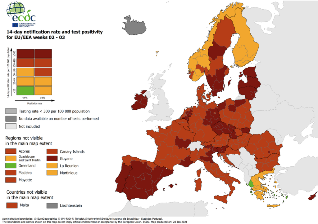 ECDC: Η Ελλάδα παραμένει η μοναδική ευρωπαϊκή χώρα με «πράσινες» περιοχές  - Media