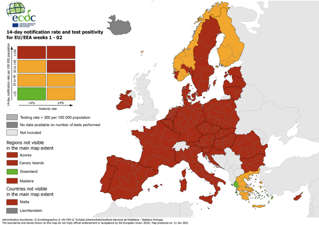 Κορωνοϊός: Ελληνικές οι «πράσινες» περιοχές της ΕΕ στον χάρτη του ECDC - Media