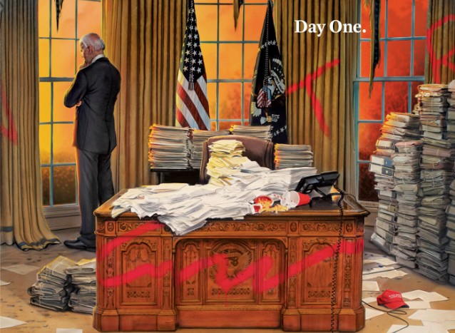 Το συγκλονιστικό εξώφυλλο του TIME για την πρώτη ημέρα του Μπάιντεν στο Οβάλ Γραφείο - Media