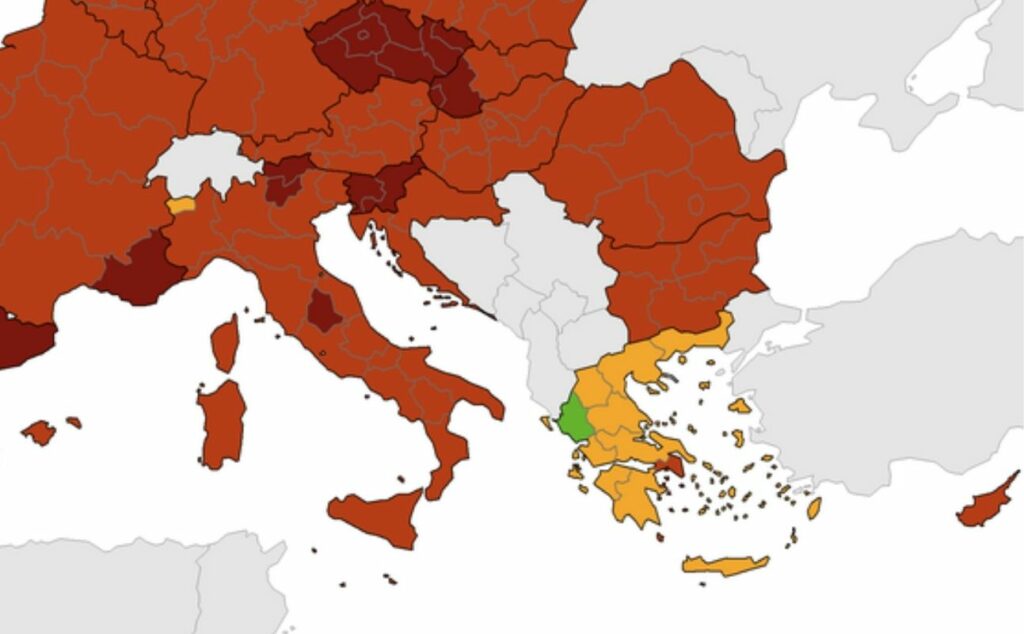 «Κοκκίνισε» την Αττική το ECDC - Media
