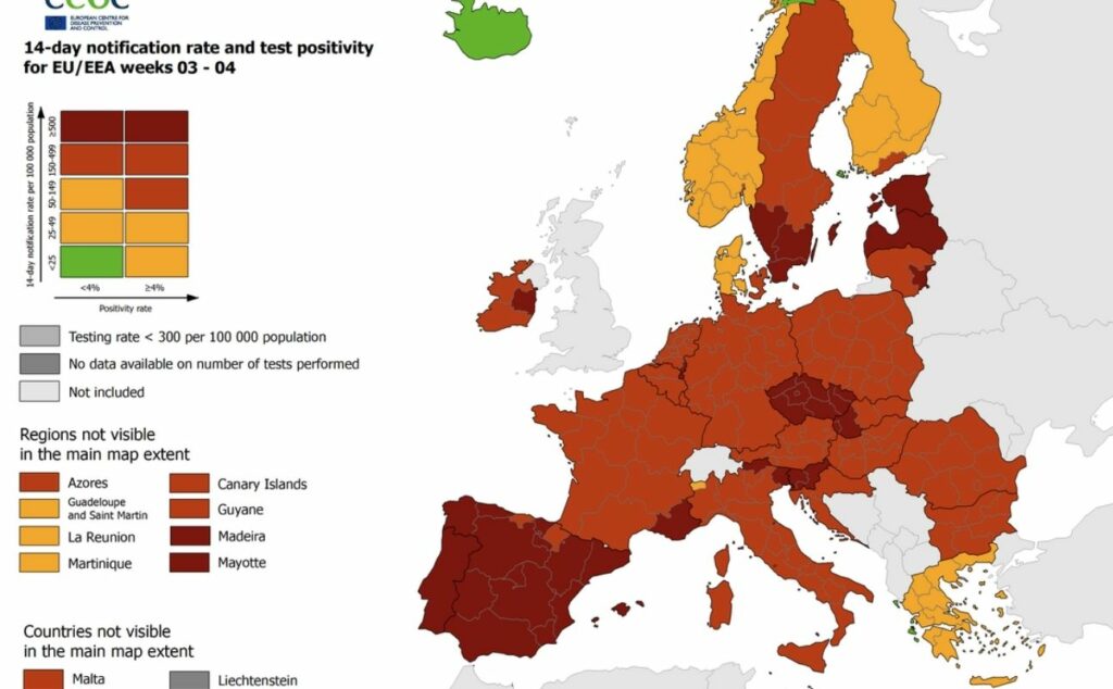 ECDC: Μειώνονται οι «πράσινες» περιοχές στην Ελλάδα - Media