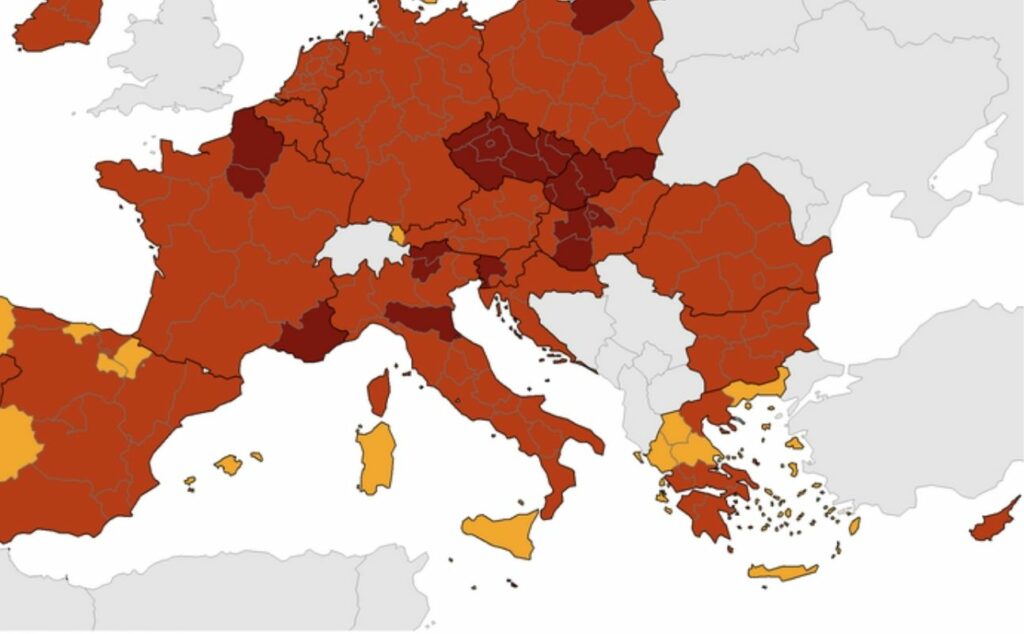 «Κοκκίνισε» τη μισή Ελλάδα το ECDC - Media