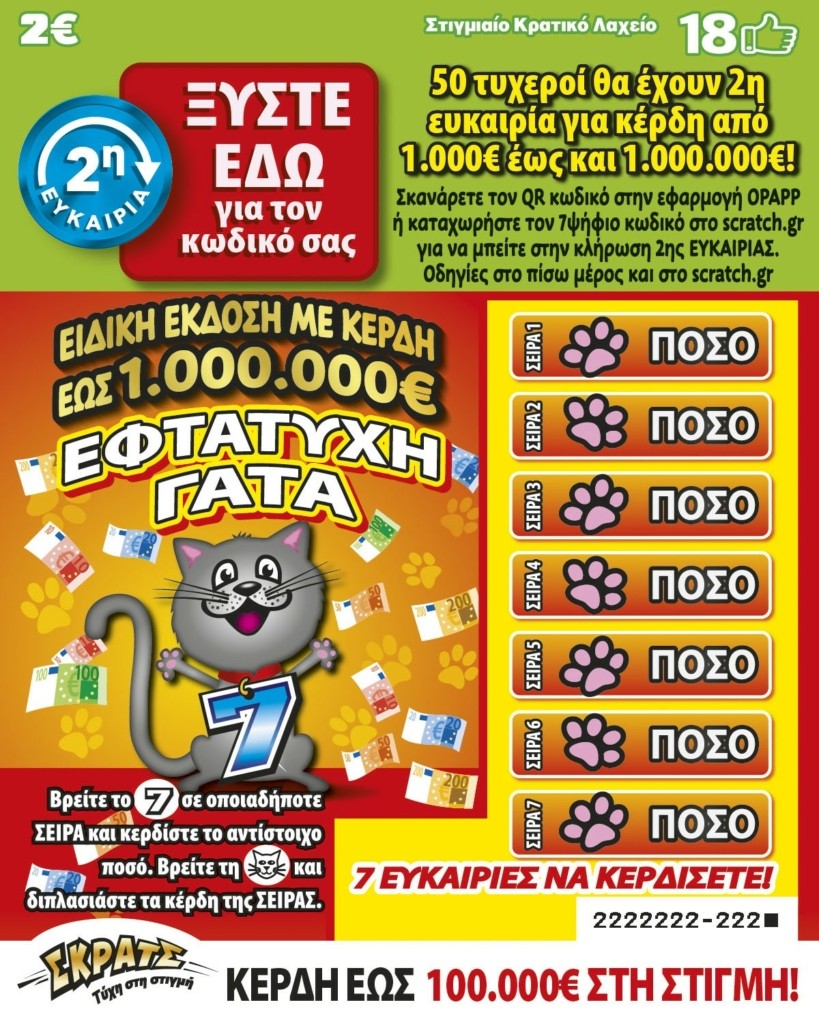 ΕΦΤΑΤΥΧΗ ΓΑΤΑ 2Η ΕΥΚΑΙΡΙΑ