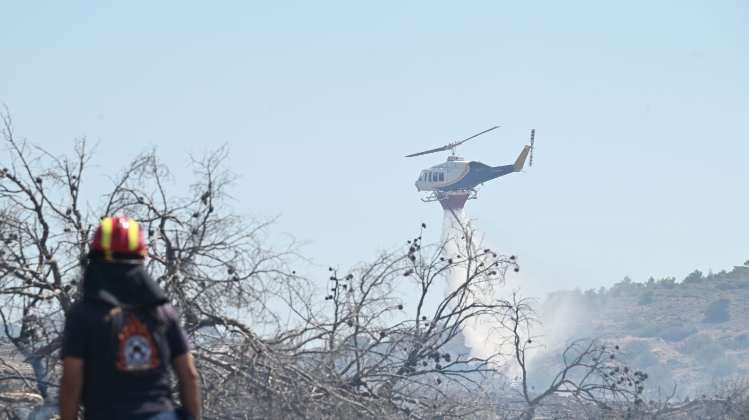 Καλύβια: Οριοθετήθηκε η φωτιά που ξέσπασε – 62 πυροσβέστες κινητοποιήθηκαν (Video)