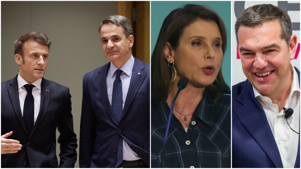 mitsotakis macron tsipras
