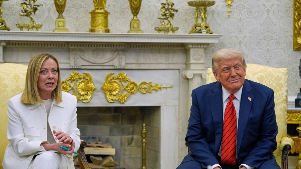 trump meloni oval office – new