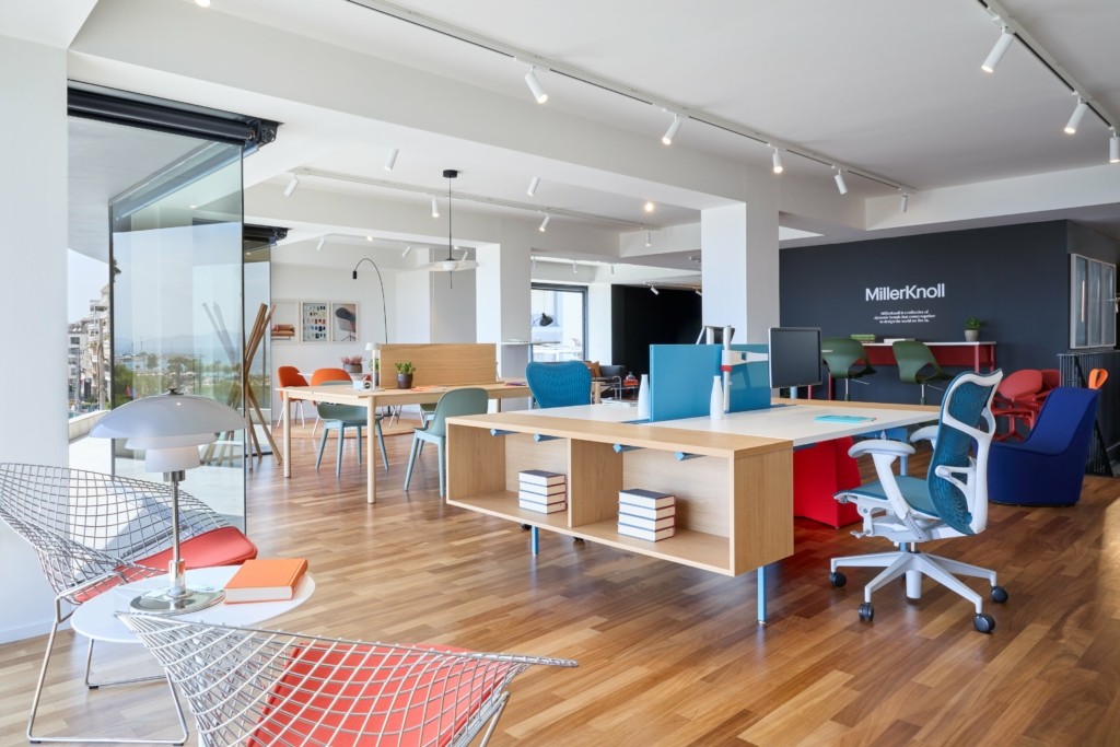 Άποψη του νέου showroom της MillerKnoll