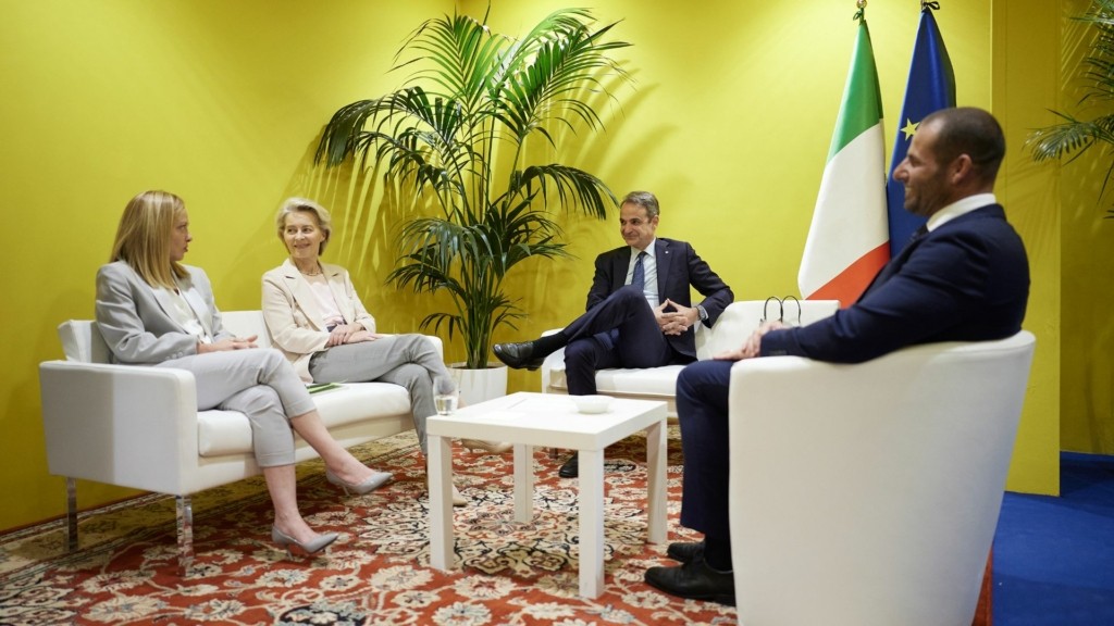 mitsotakis, layen, meloni- new