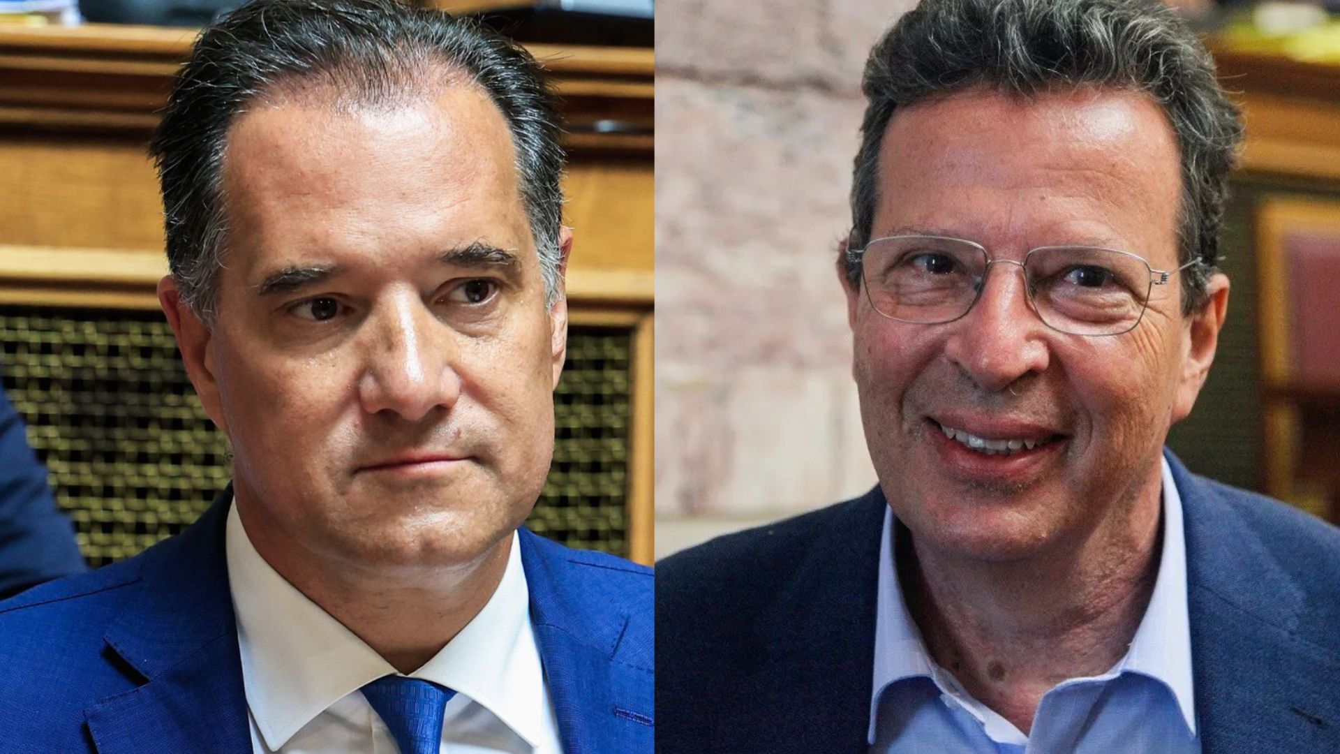 Grški minister za zdravje Adonis Georgiadis se sreča z Nikosom Gatzoyiannisom in odgovarja na obtožbe o škandalu Novartis