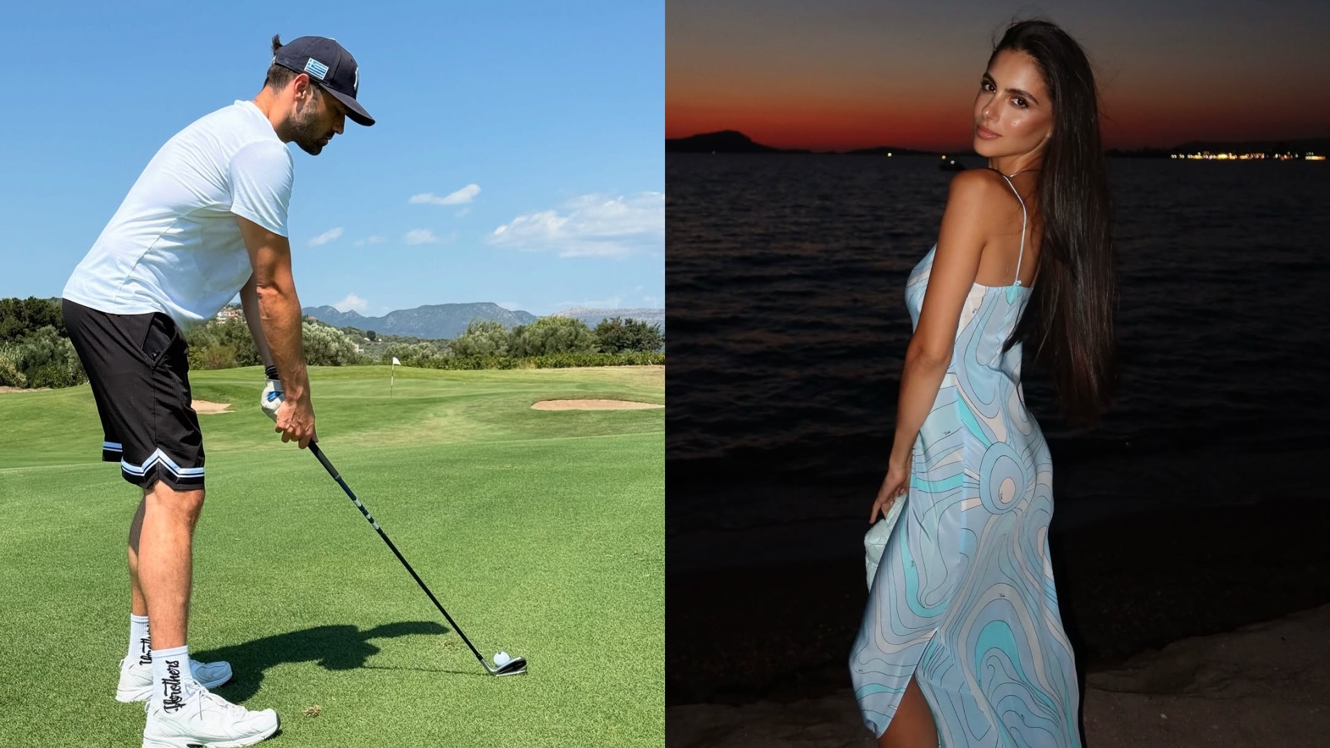 Konstantinos Argiros in Aleksandra Nika uživata na počitnicah v Costa Navarinu