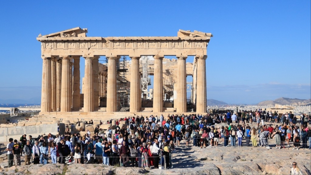 touristes akropoli