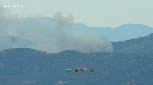 Φωτιά στη λίμνη Βουλιαγμένης στο Λουτράκι...
