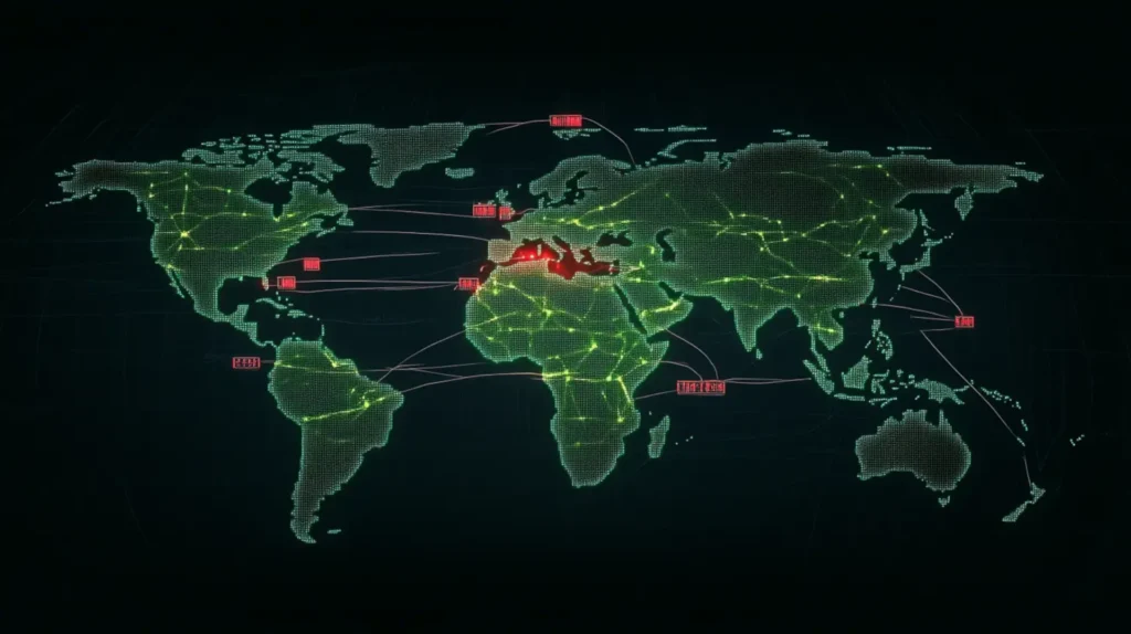 Cyber attack map