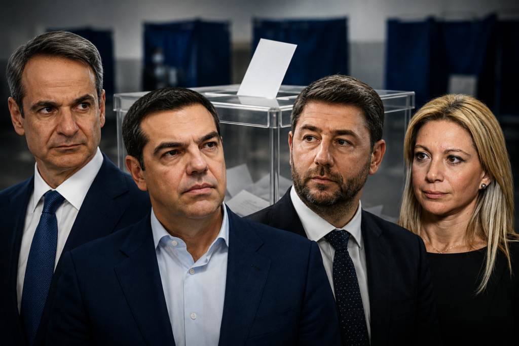 mitsotakis – tsipras – androulakis – karystianou