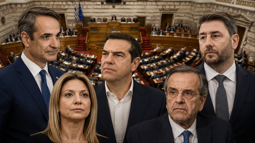 politikoi arxigoi mitsotakis tsipras samaras