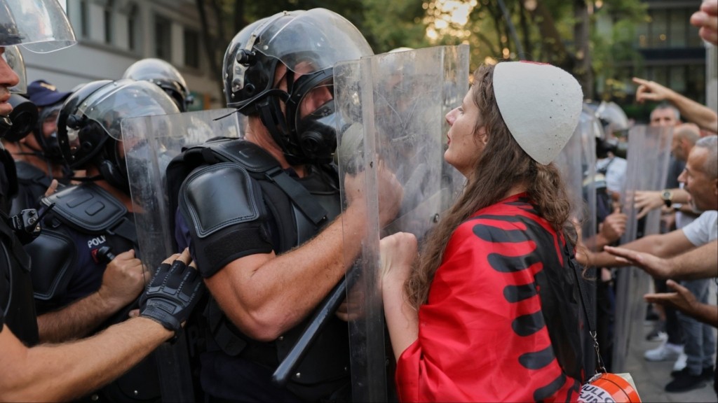 albania protest