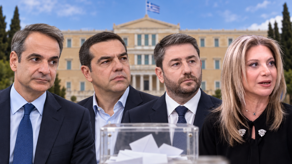mitsotakis- tsipras- androulakis- karystianou